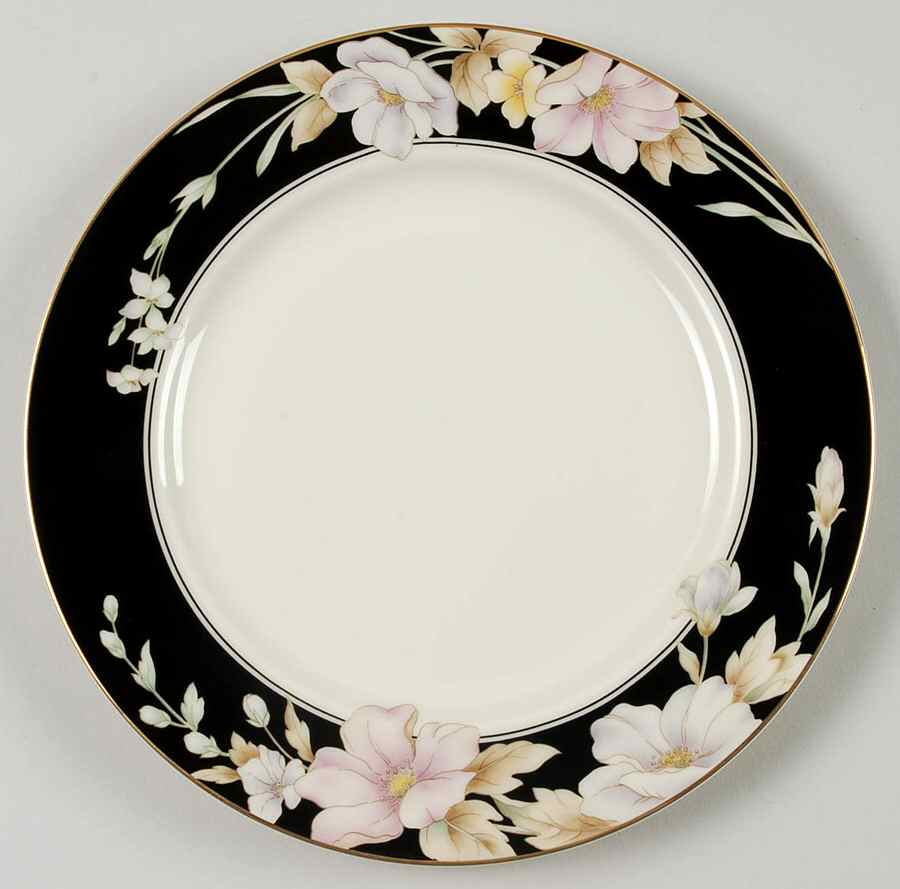 Elegance Black Salad Plate by Mikasa-1