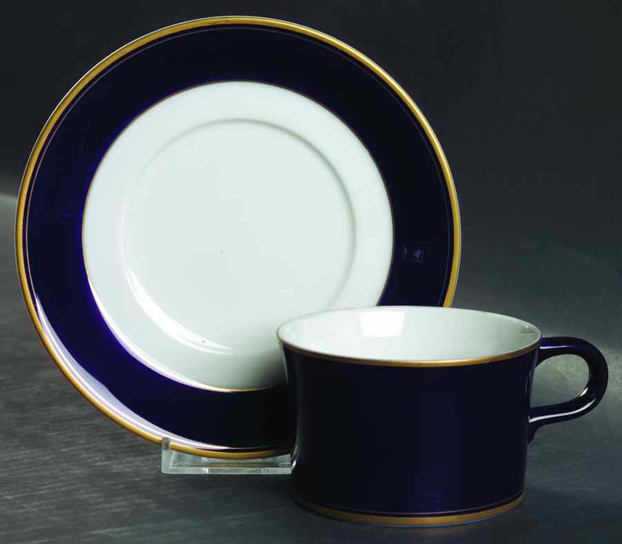 Empire Blue Flat Cup & Saucer Set by Mikasa-1