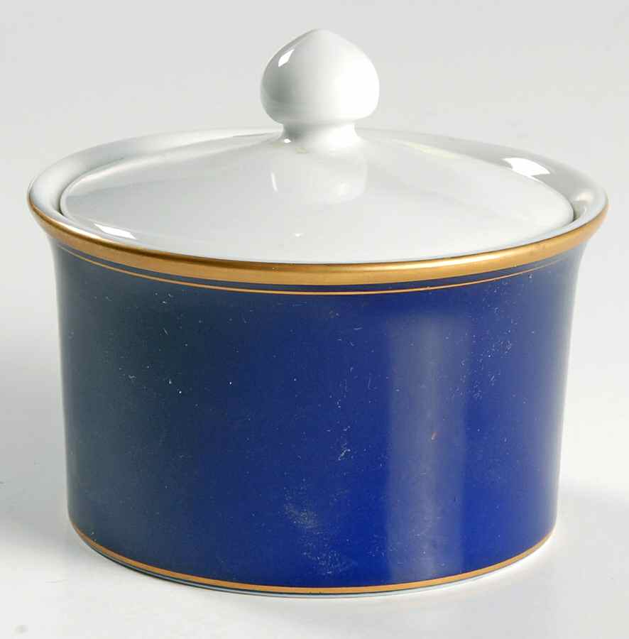 Empire Blue Sugar Bowl & Lid by Mikasa-1