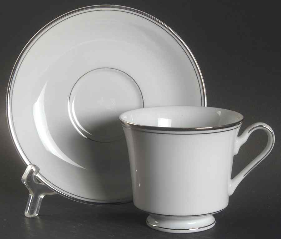 Embrace Footed Cup & Saucer Set by Mikasa-1