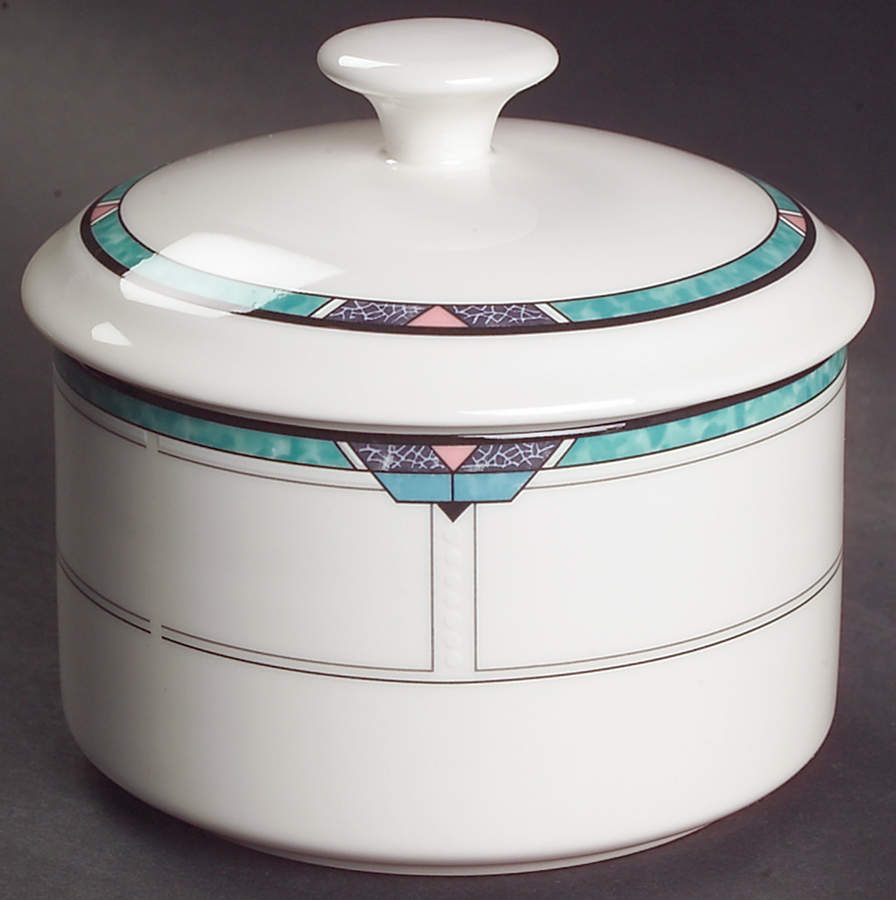 Emerald Cove Sugar Bowl & Lid by Mikasa-1