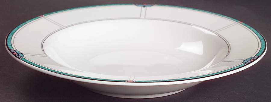 Emerald Cove Large Rim Soup Bowl by Mikasa-1