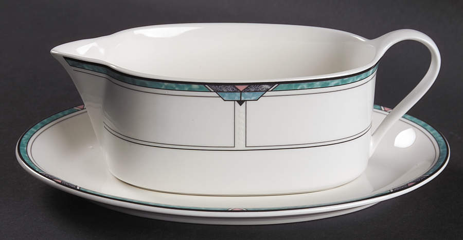 Emerald Cove Gravy Boat & Underplate by Mikasa-1