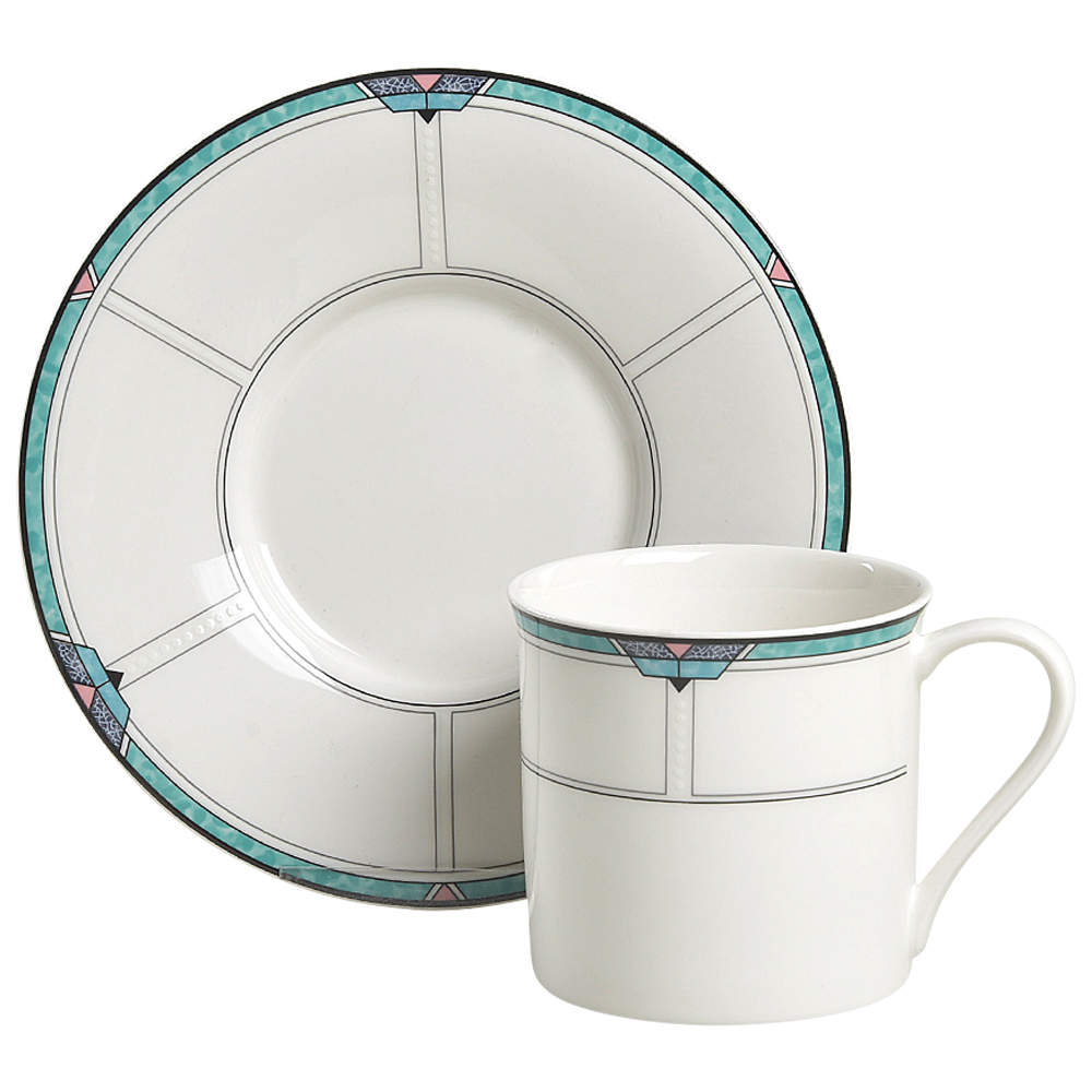 Emerald Cove Flat Cup & Saucer Set by Mikasa-1
