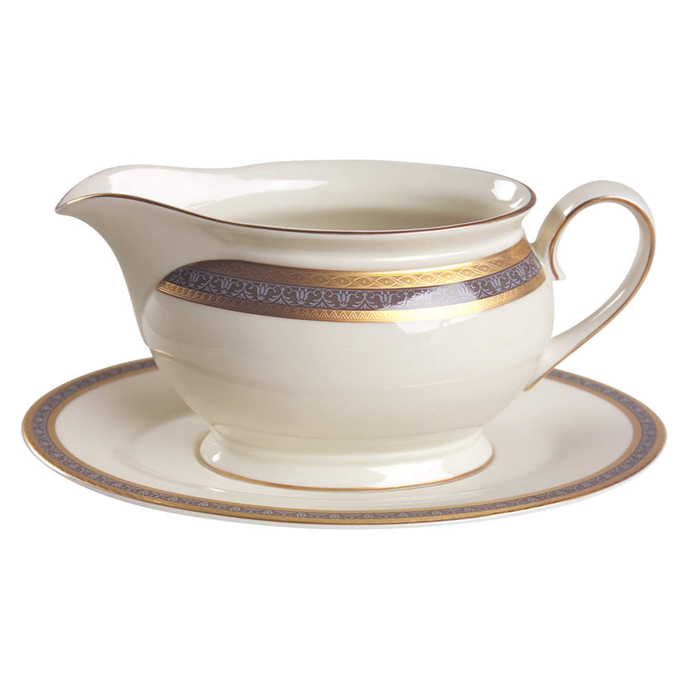Embassy Court Gravy Boat & Underplate by Mikasa-1