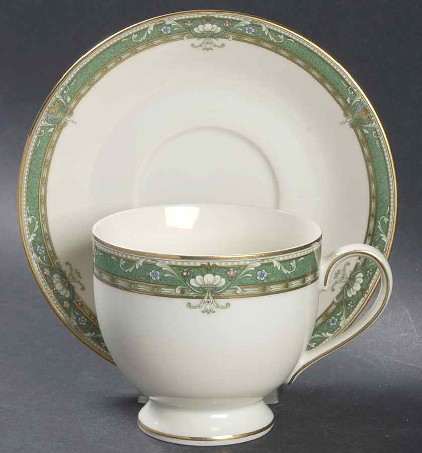 Emerald Court Footed Cup & Saucer Set by Mikasa-1