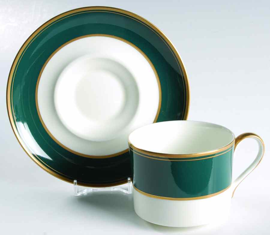 Emerald Flat Cup & Saucer Set by Mikasa-1