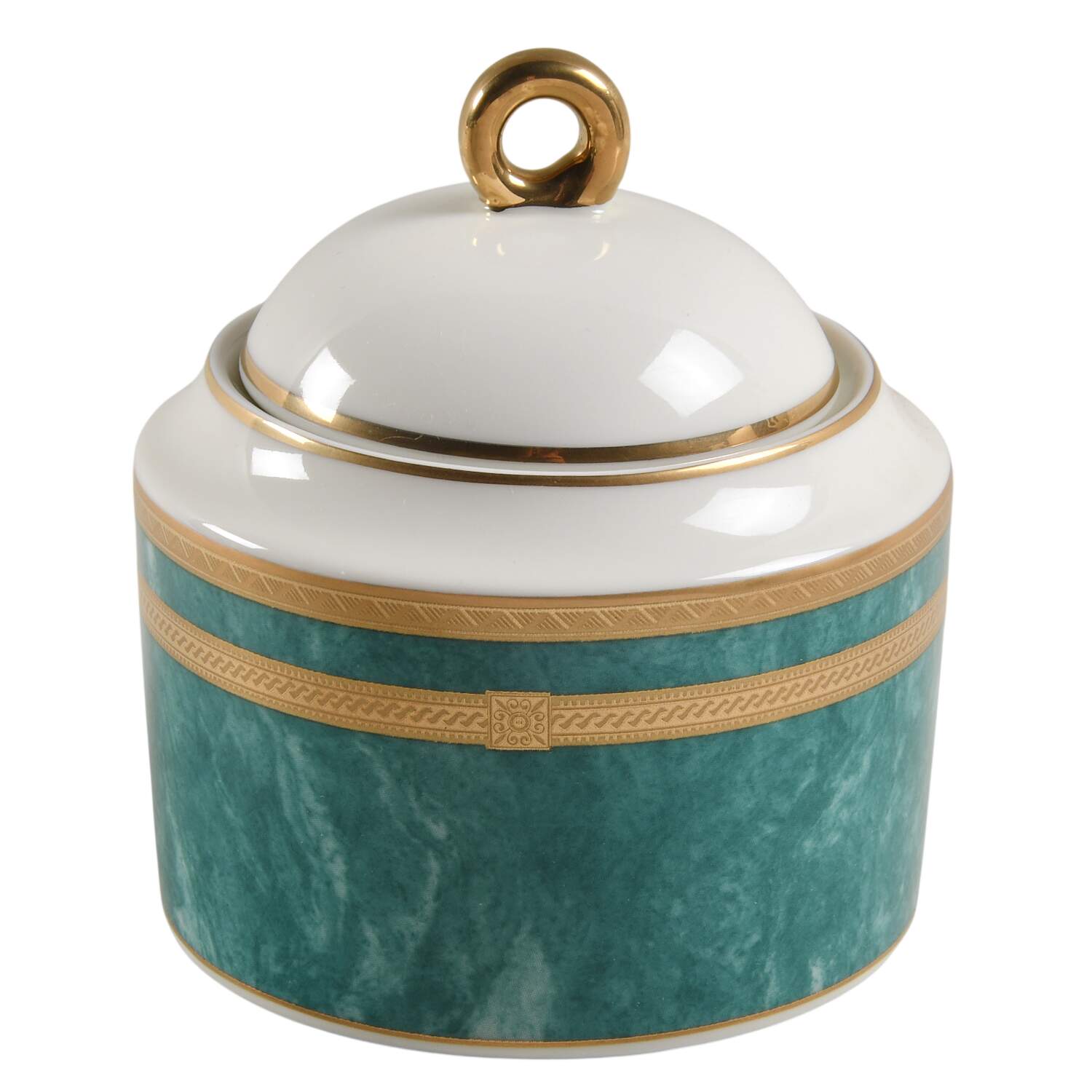 Emerald Florentine Sugar Bowl & Lid by Mikasa-1