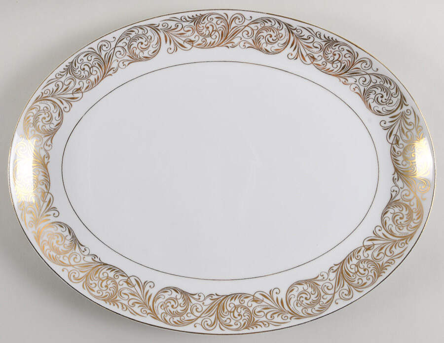 Empire Gold 16" Oval Serving Platter by Mikasa-1
