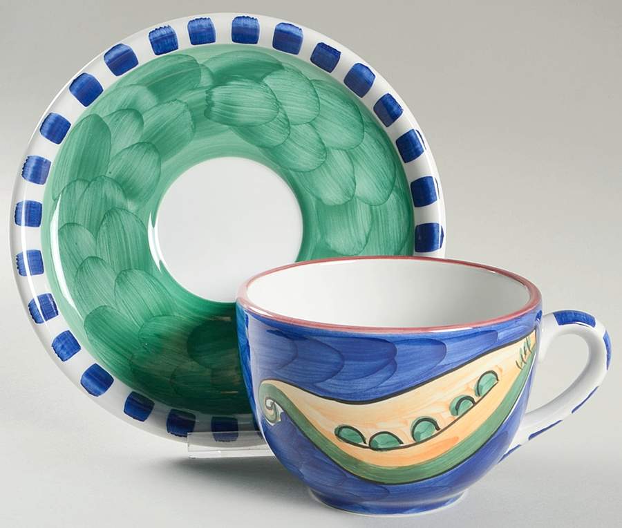 Emerald Harvest Jumbo Cup & Saucer Set by Mikasa-1