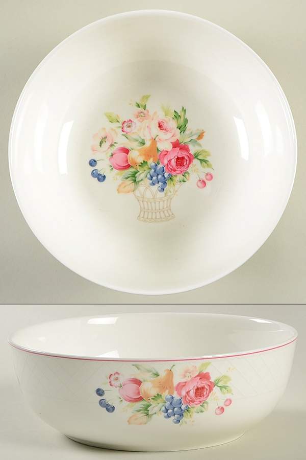 English Bouquet 8" Round Vegetable Bowl by Mikasa-1