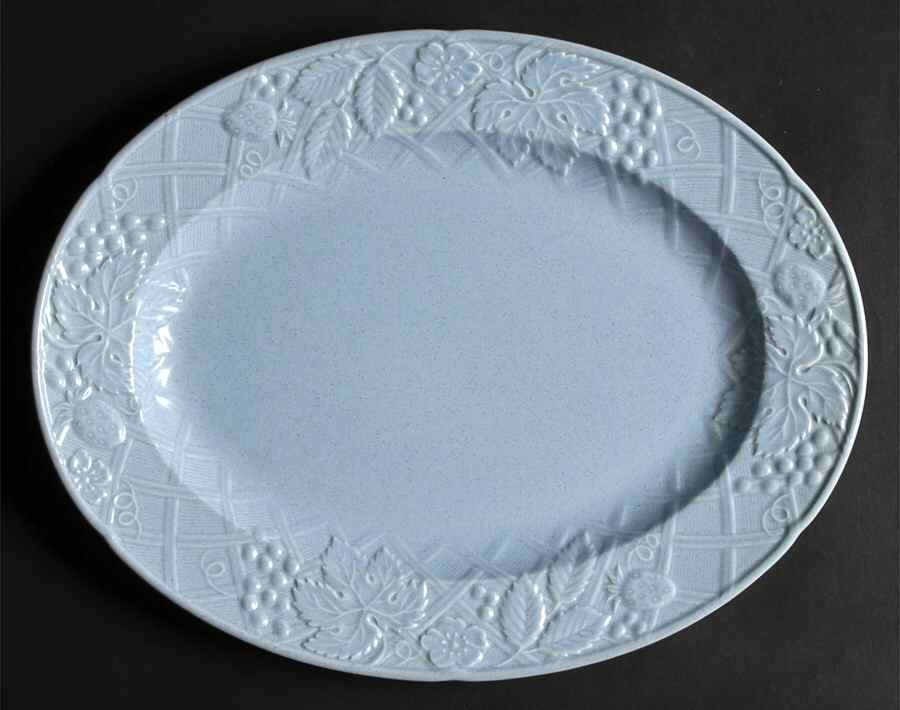 English Countryside Blue 14" Oval Serving Platter by Mikasa-1