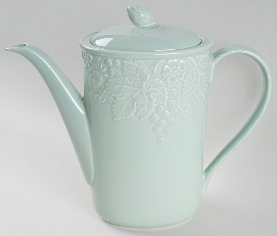 English Countryside Celadon Coffee Pot & Lid by Mikasa-1