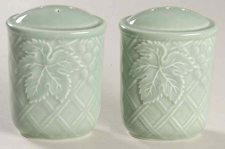 English Countryside Celadon Salt & Pepper Set by Mikasa-1