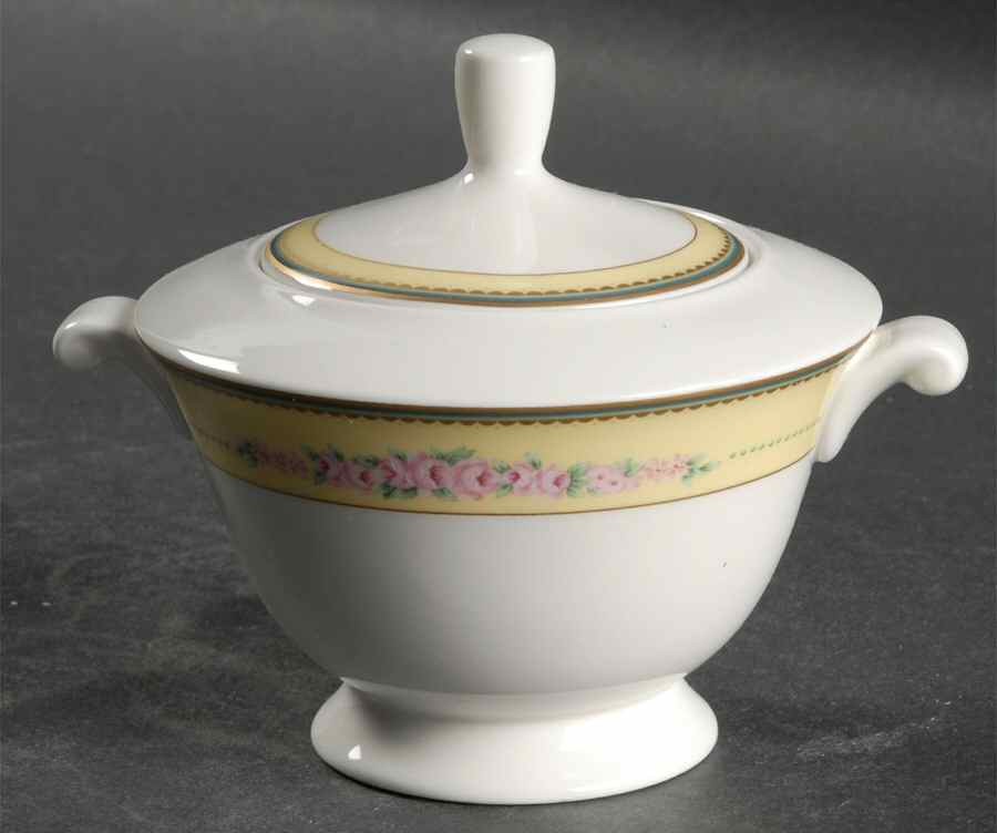 English Chintz Sugar Bowl & Lid by Mikasa-1