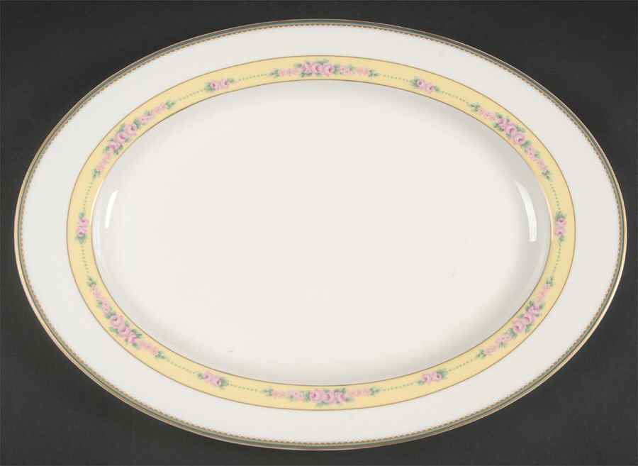 English Chintz 15" Oval Serving Platter by Mikasa-1