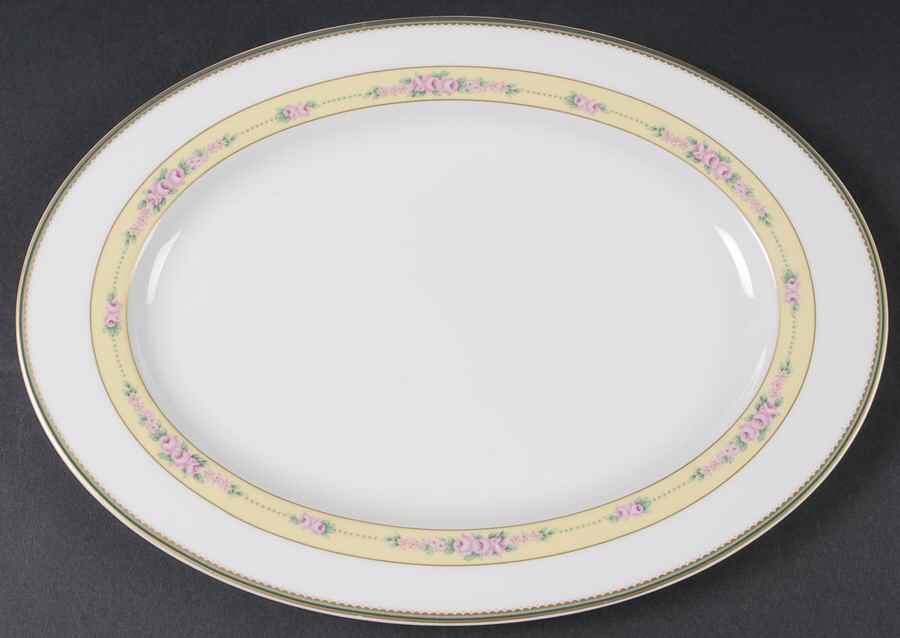 English Chintz 12" Oval Serving Platter by Mikasa-1