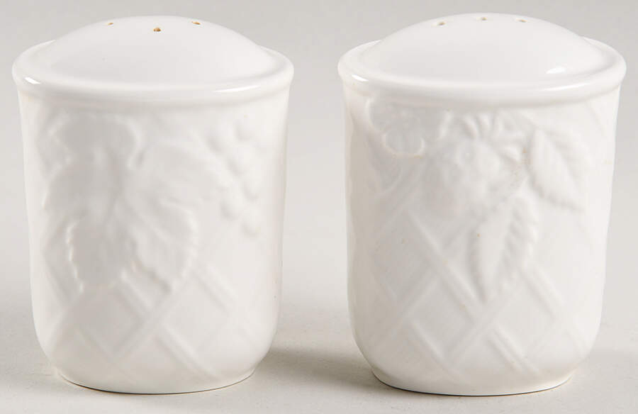 English Countryside White Salt & Pepper Set by Mikasa-1