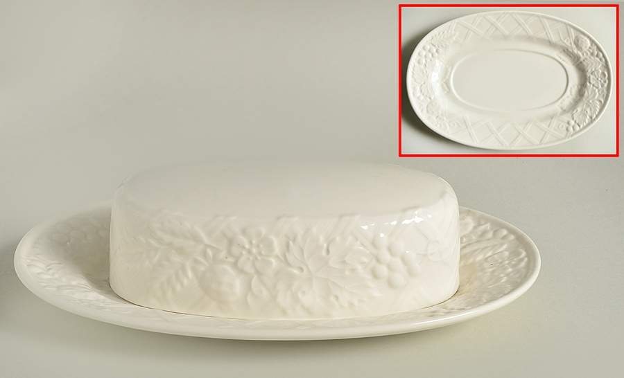 English Countryside White 1/4 Lb Covered Butter by Mikasa-1