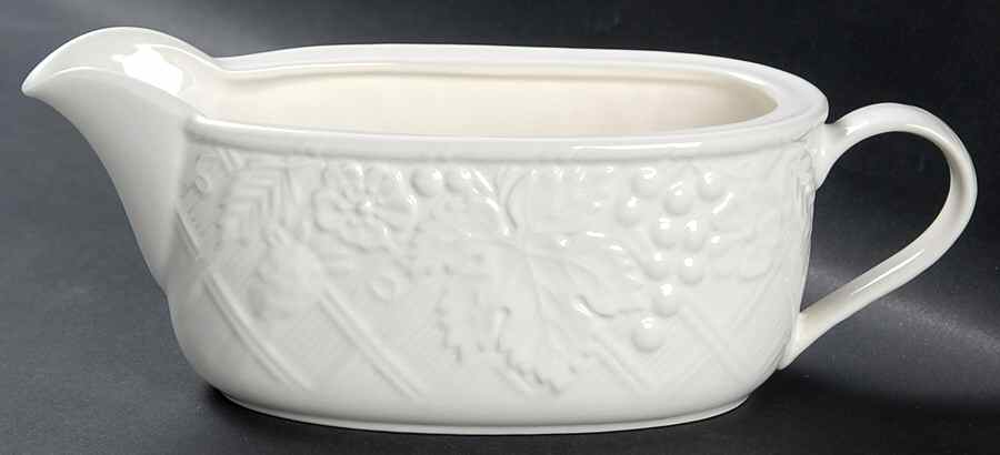 English Countryside White Gravy Boat by Mikasa-1