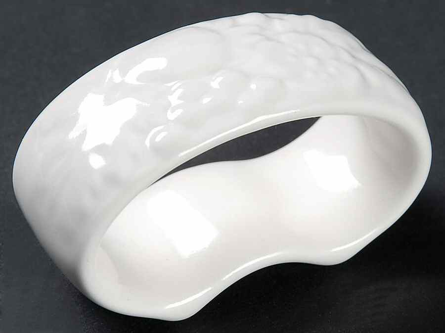 English Countryside White Napkin Ring by Mikasa-1