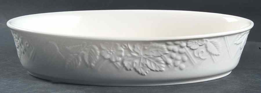 English Countryside White 10" Oval Baker by Mikasa-1