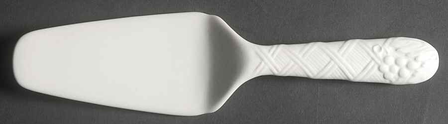 English Countryside White Solid Ceramic Pie/Cake Server by Mikasa-1