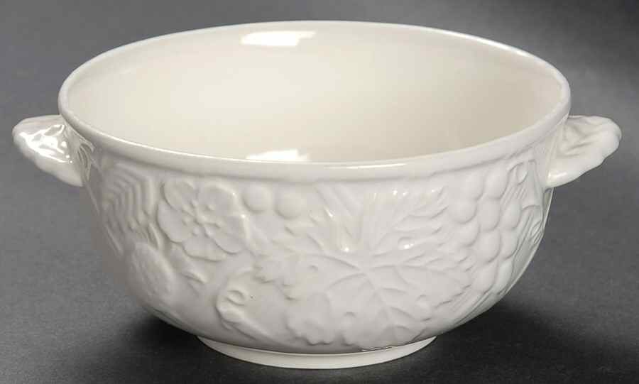 English Countryside White Flat Cream Soup Bowl by Mikasa-1