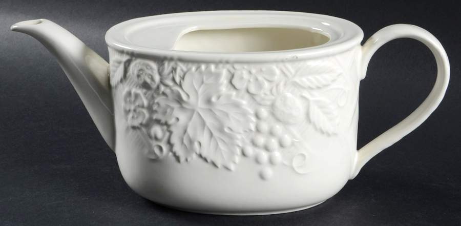 English Countryside White Teapot No Lid by Mikasa-1