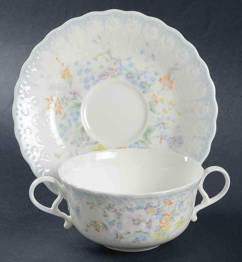 Endless Love Flat Bouillon Cup & Saucer by Mikasa-1