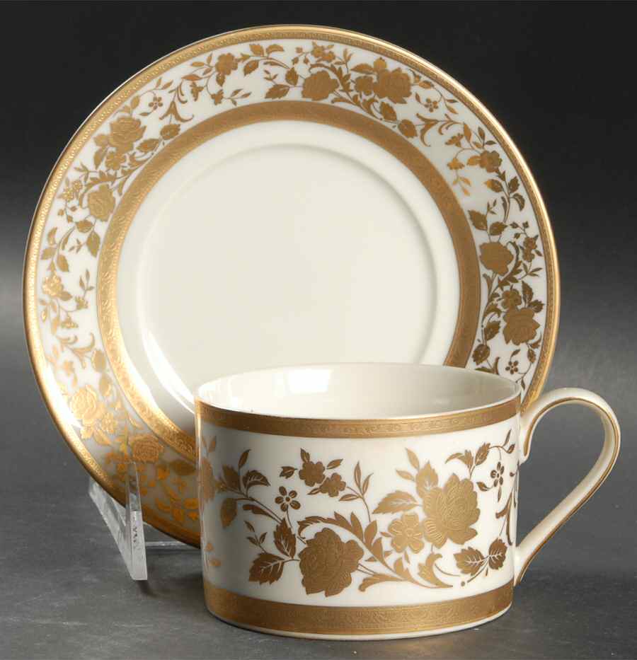 English Manor Flat Cup & Saucer Set by Mikasa-1