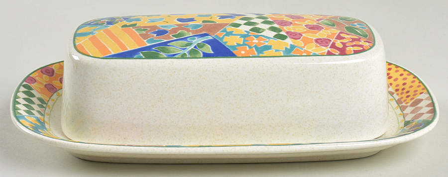 English Quilt 1/4 Lb Covered Butter by Mikasa-1