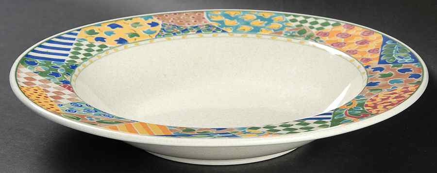 English Quilt Large Rim Soup Bowl by Mikasa-1