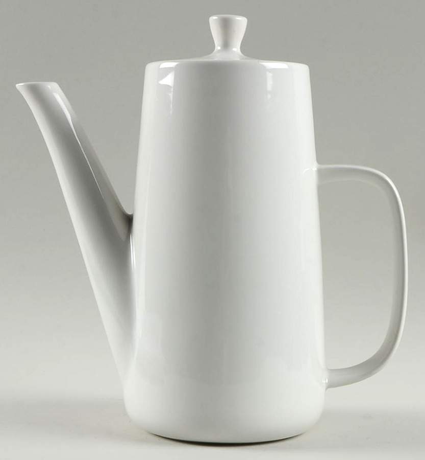 Epiqure White Coffee Pot & Lid by Mikasa-1