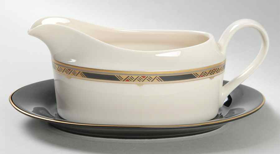 Essex House Gravy Boat & Underplate/Relish by Mikasa-1