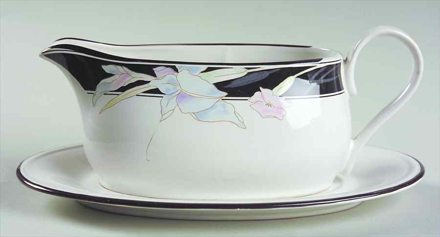 Evening Romance Gravy Boat & Underplate by Mikasa-1