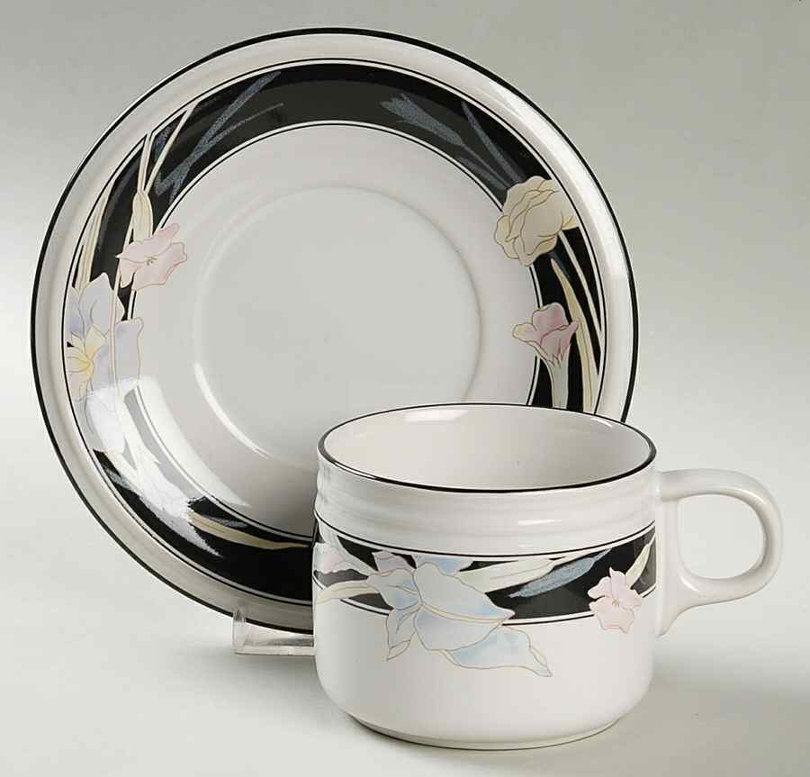 Evening Romance Flat Cup & Saucer Set by Mikasa-1