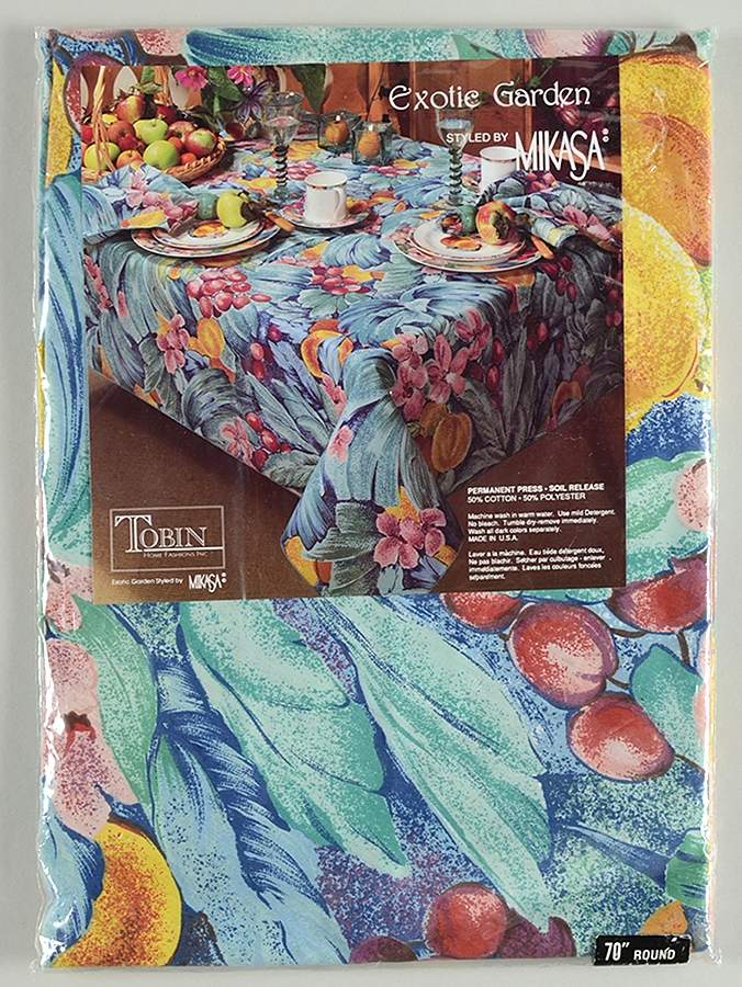 Exotic Garden 70" Round Tablecloth by Mikasa-1
