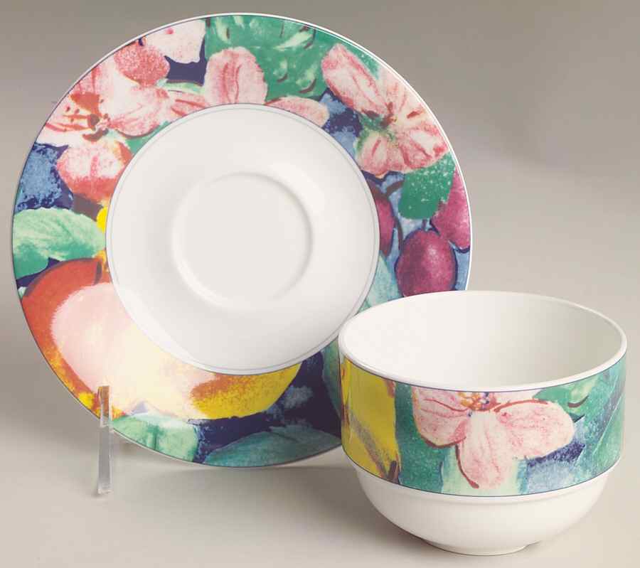 Exotic Garden Flat Bouillon Cup & Saucer by Mikasa-1