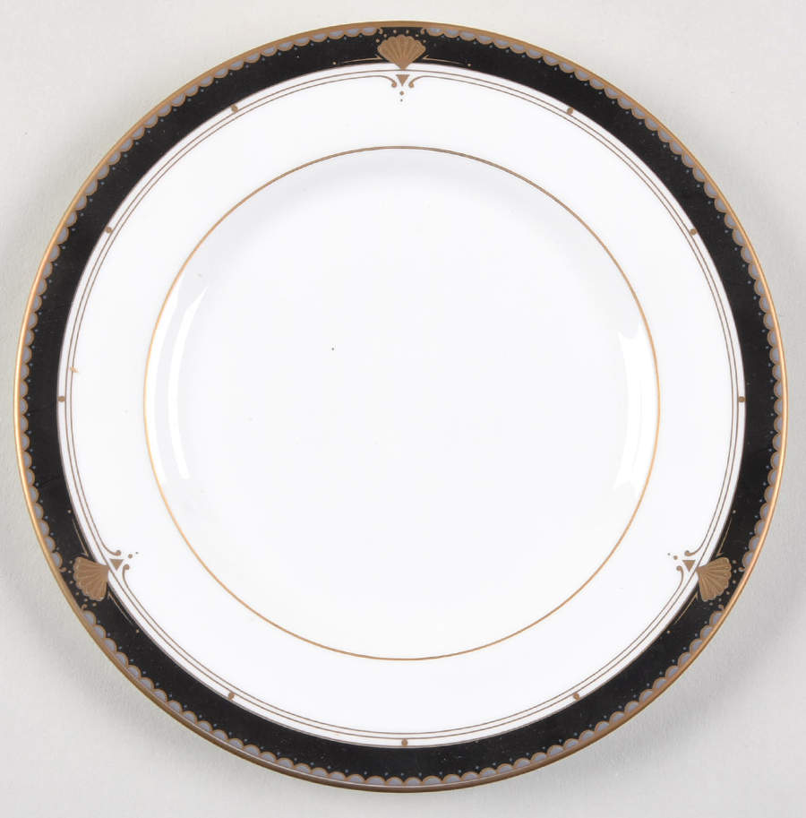 Fanfare Black Bread & Butter Plate by Mikasa-1