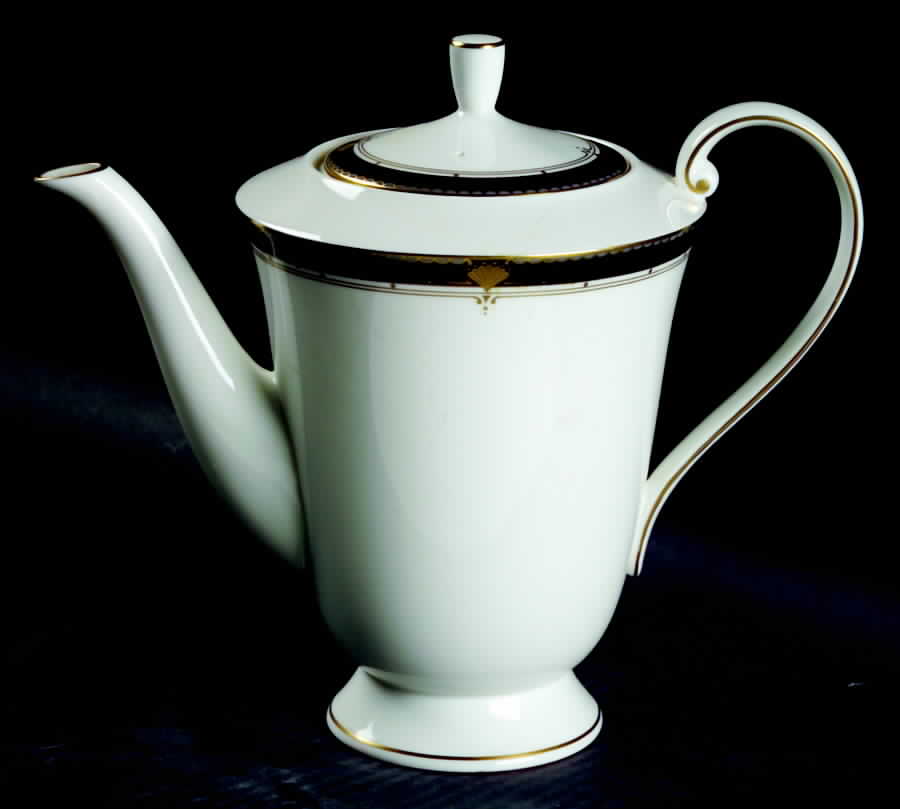 Fanfare Black Coffee Pot & Lid by Mikasa-1