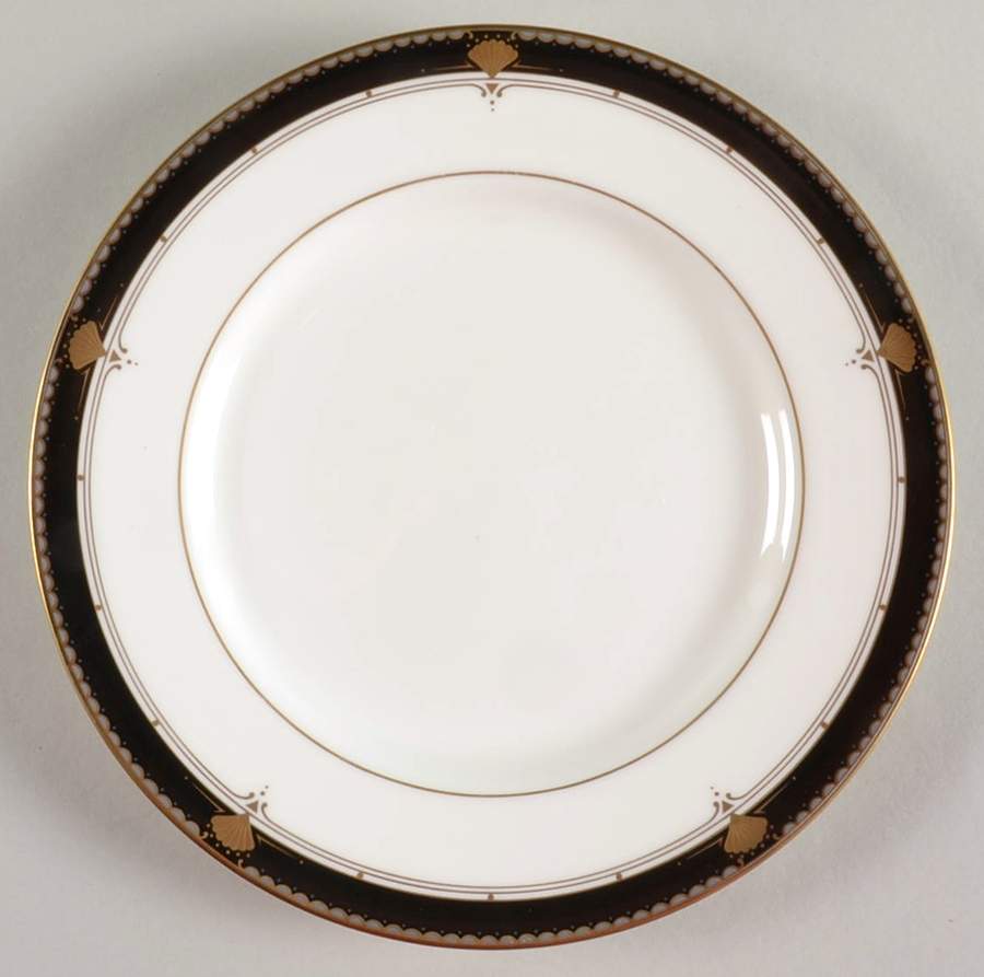 Fanfare Black Salad Plate by Mikasa-1