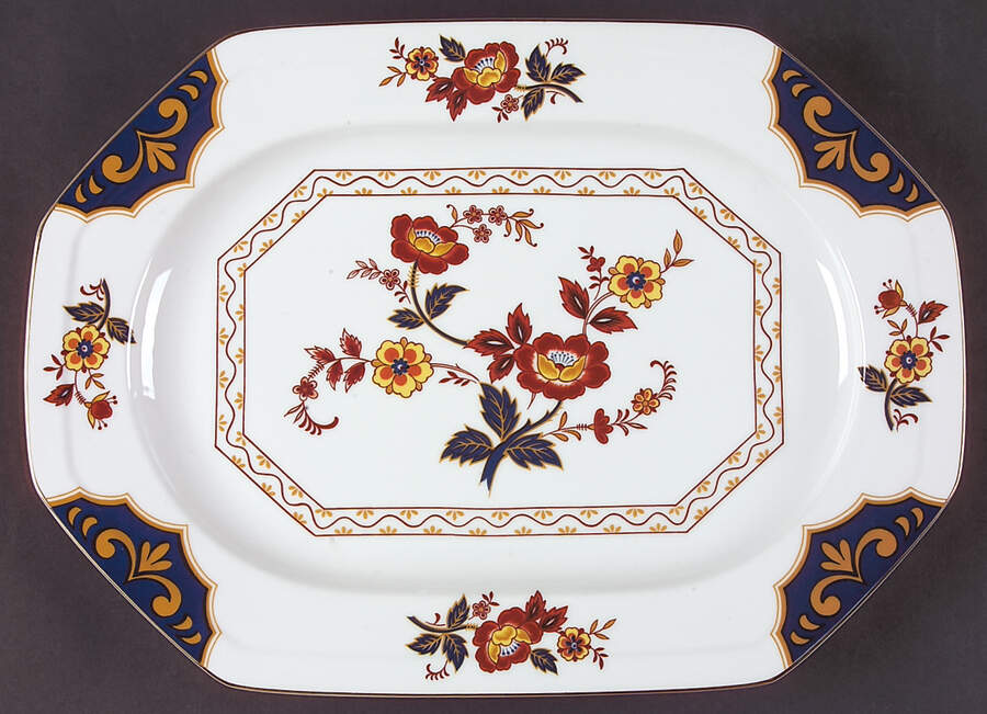 Far East 14" Oval Serving Platter by Mikasa-1