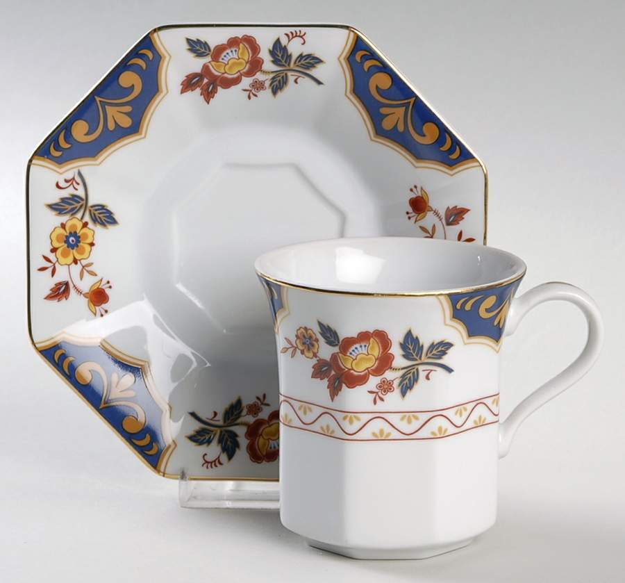 Far East Flat Cup & Saucer Set by Mikasa-1