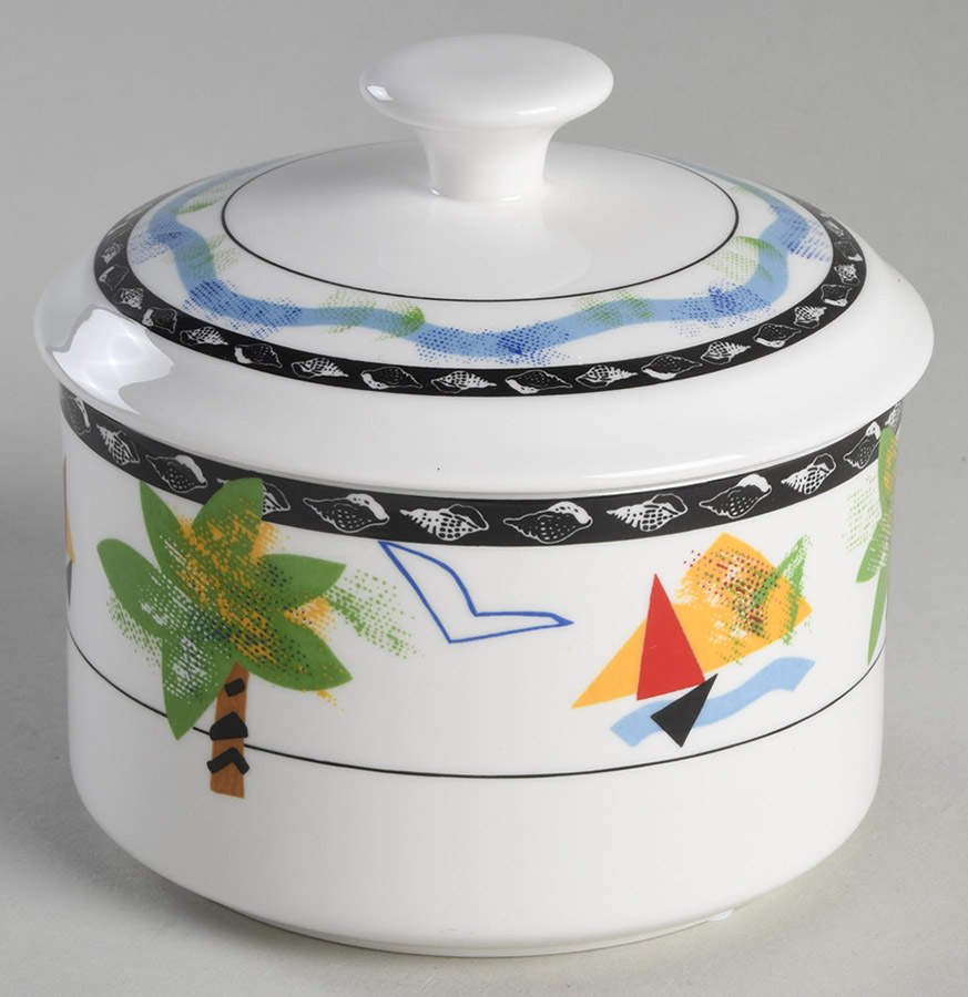 Fantasy Isle Sugar Bowl & Lid by Mikasa-1
