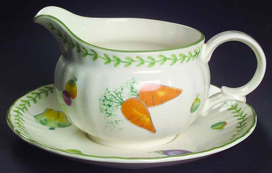 Farm Medley Gravy Boat & Underplate by Mikasa-1