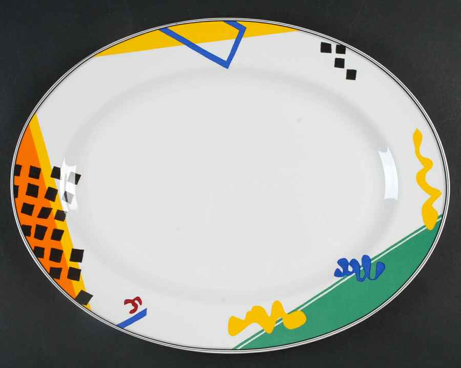 Fantango 14" Oval Serving Platter by Mikasa-1