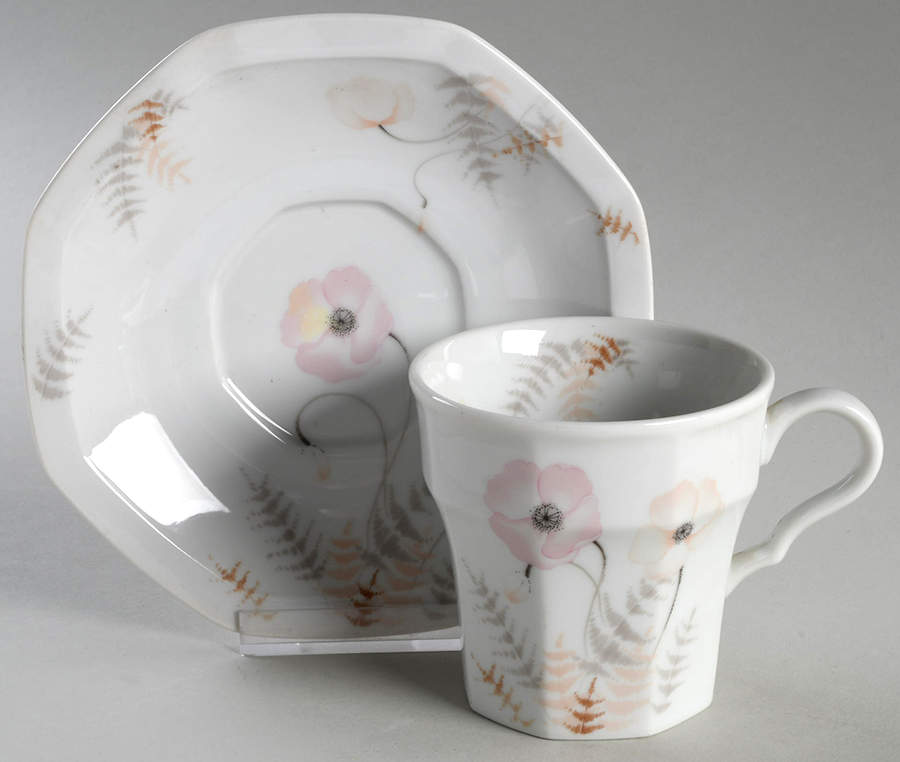Fernflowers Flat Cup & Saucer Set by Mikasa-1