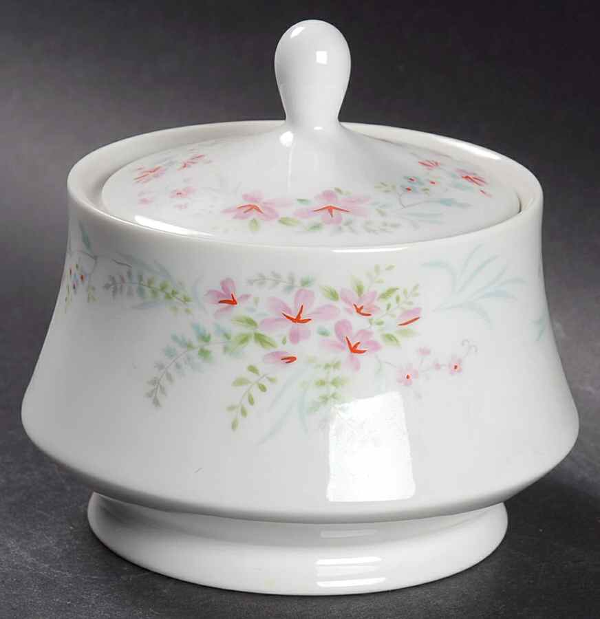 Fern Rose Sugar Bowl & Lid by Mikasa-1