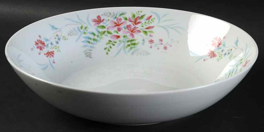 Fern Rose 9" Round Vegetable Bowl by Mikasa-1